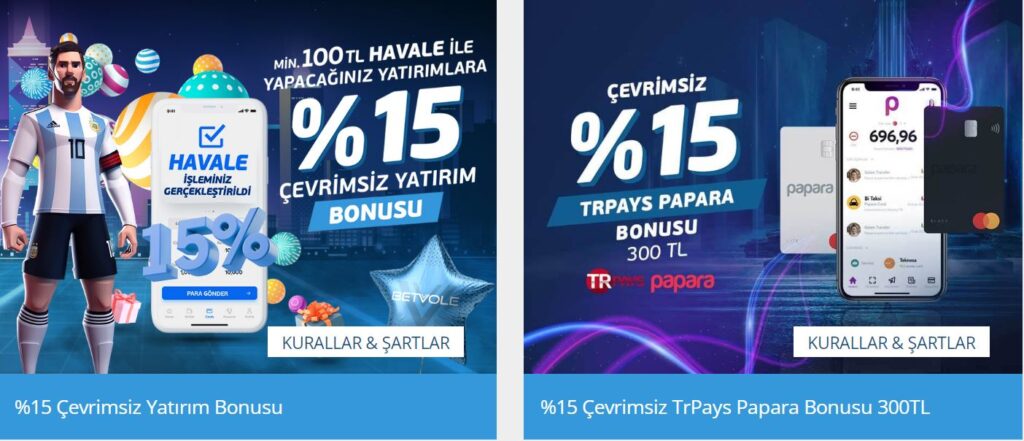 betvole bonusları